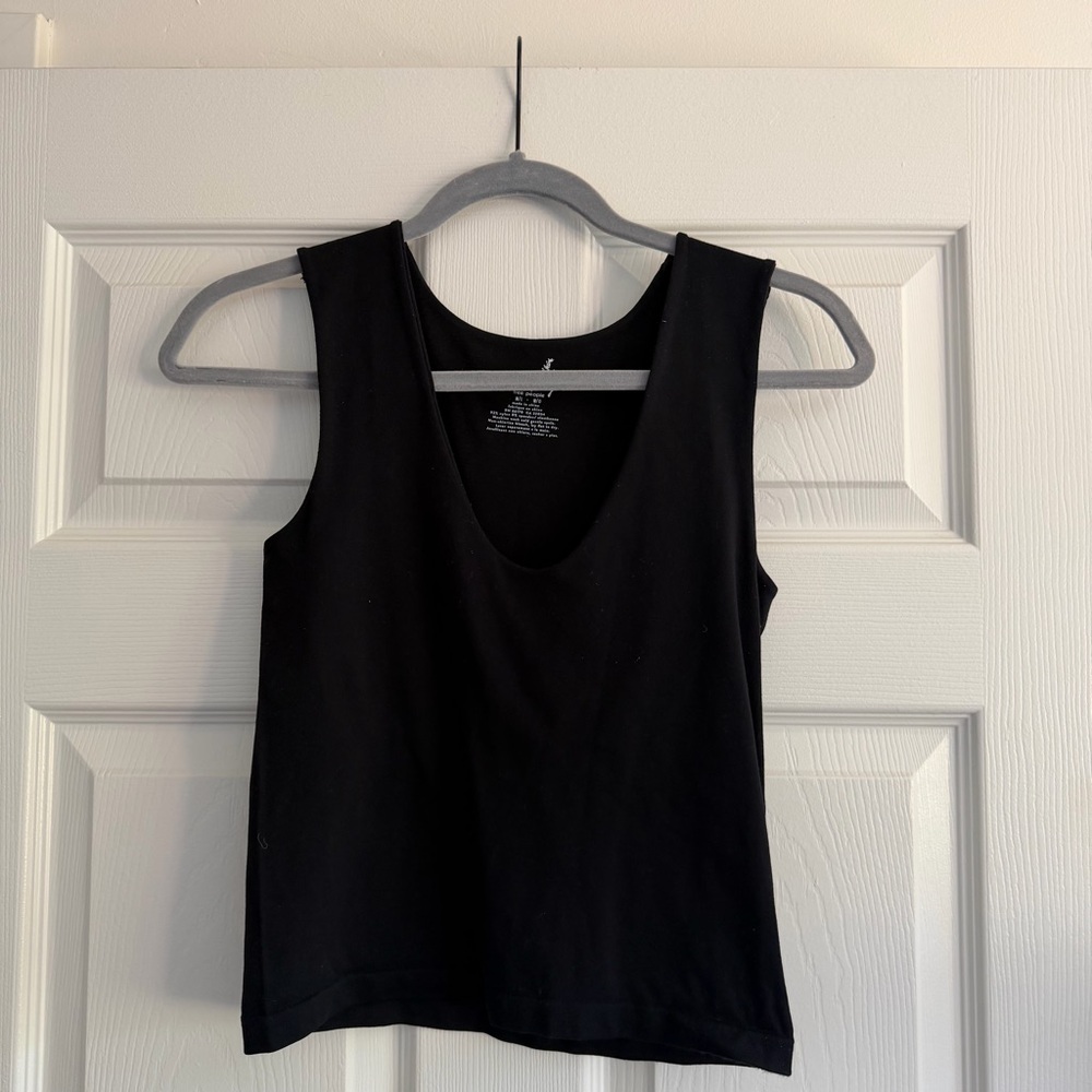 Free People Women's Black Scoop Neck Tank Top